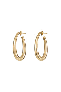 Large Drop Earrings in 18K Yellow Gold