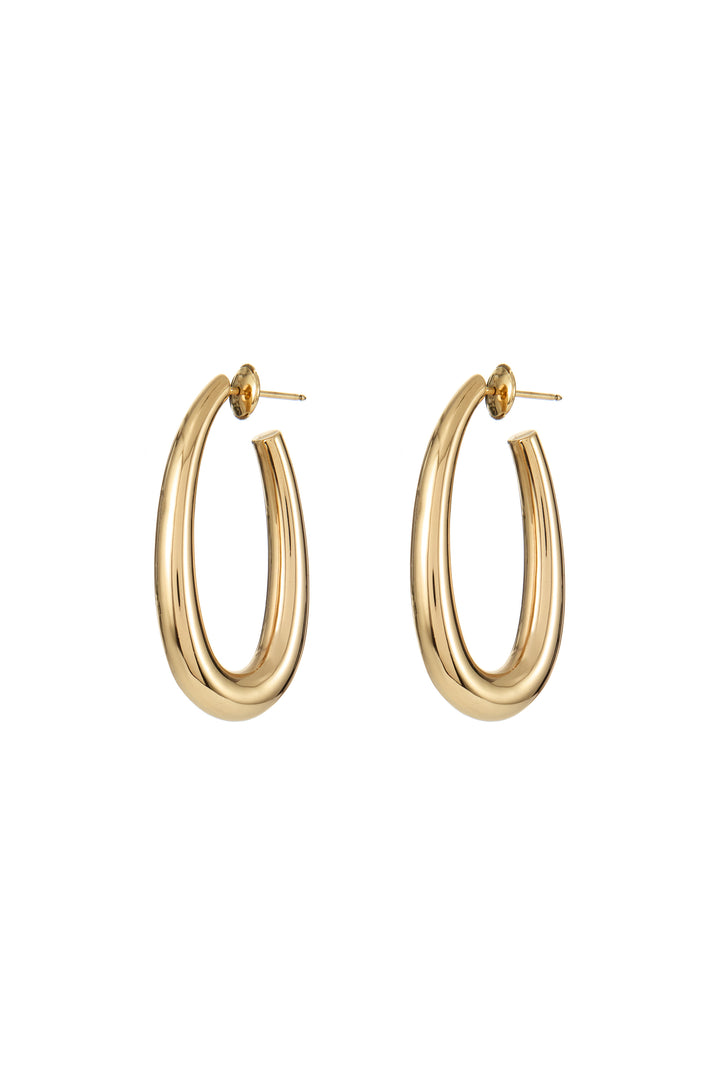 Large Drop Earrings in 18K Yellow Gold