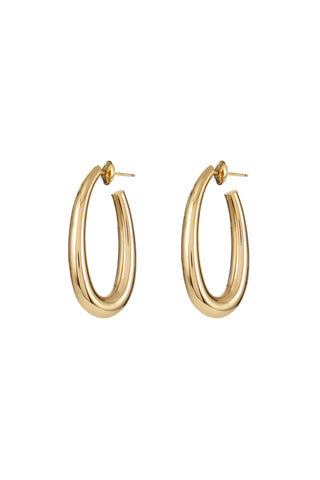 Large Drop Earrings in 18K Yellow Gold
