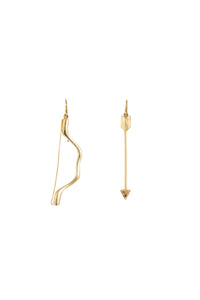 Bow and Arrows Earrings in 18K Yellow Gold