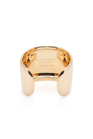 18K Yellow Gold Wide Cuff Bracelet - Interior View | Gabriela Hearst
