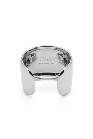 18K White Gold Cuff Bracelet - Interior View | Gabriela Hearst