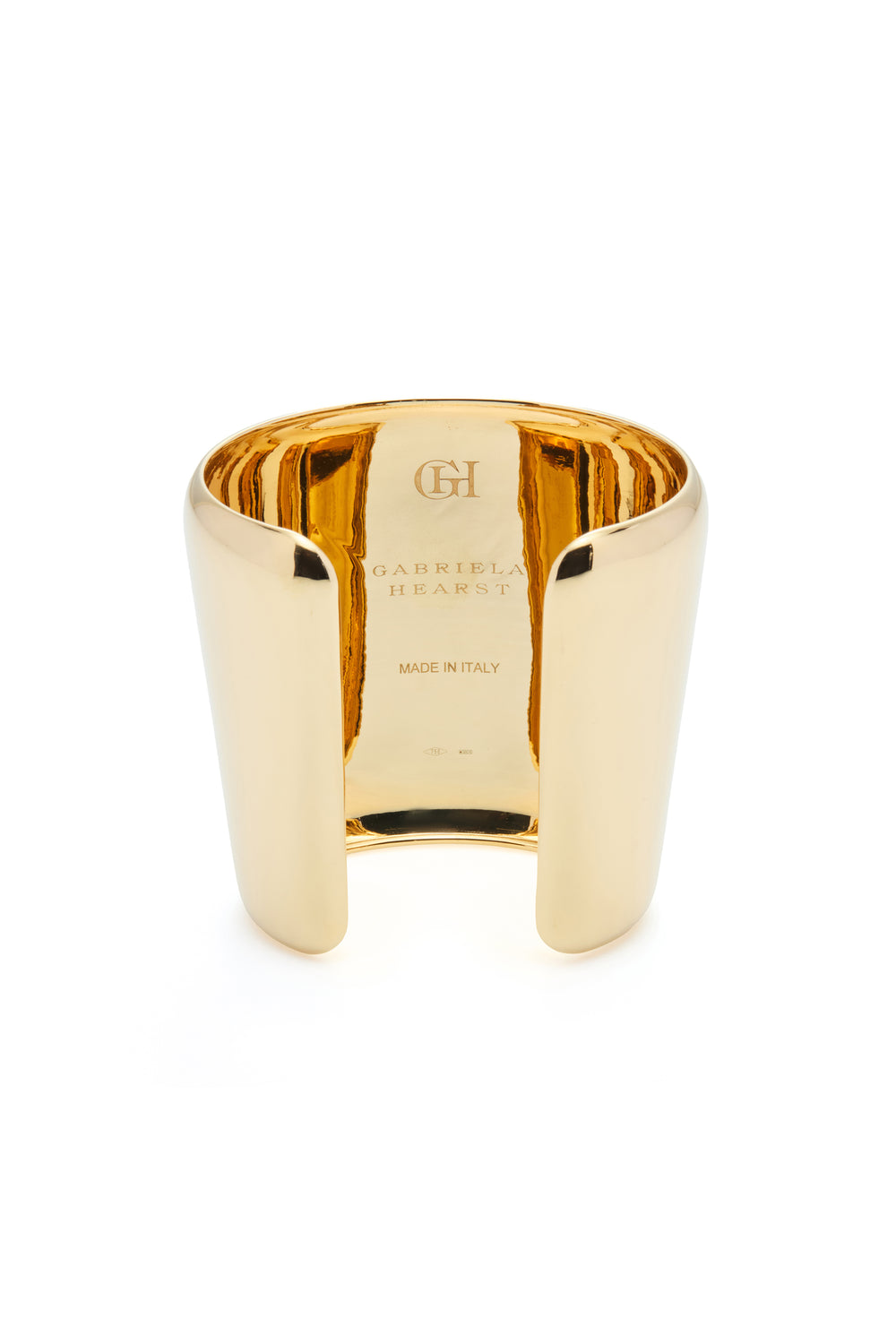 18Kイエローゴールドのロングカフブレスレット