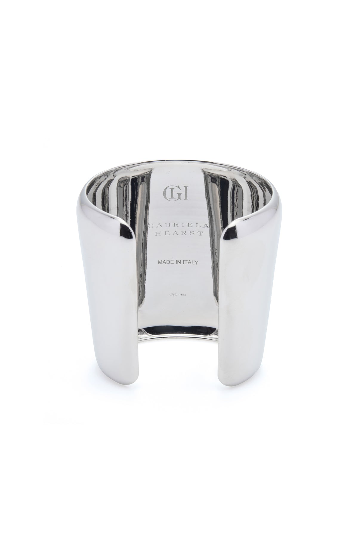 Long Cuff Bracelet in 18K White Gold