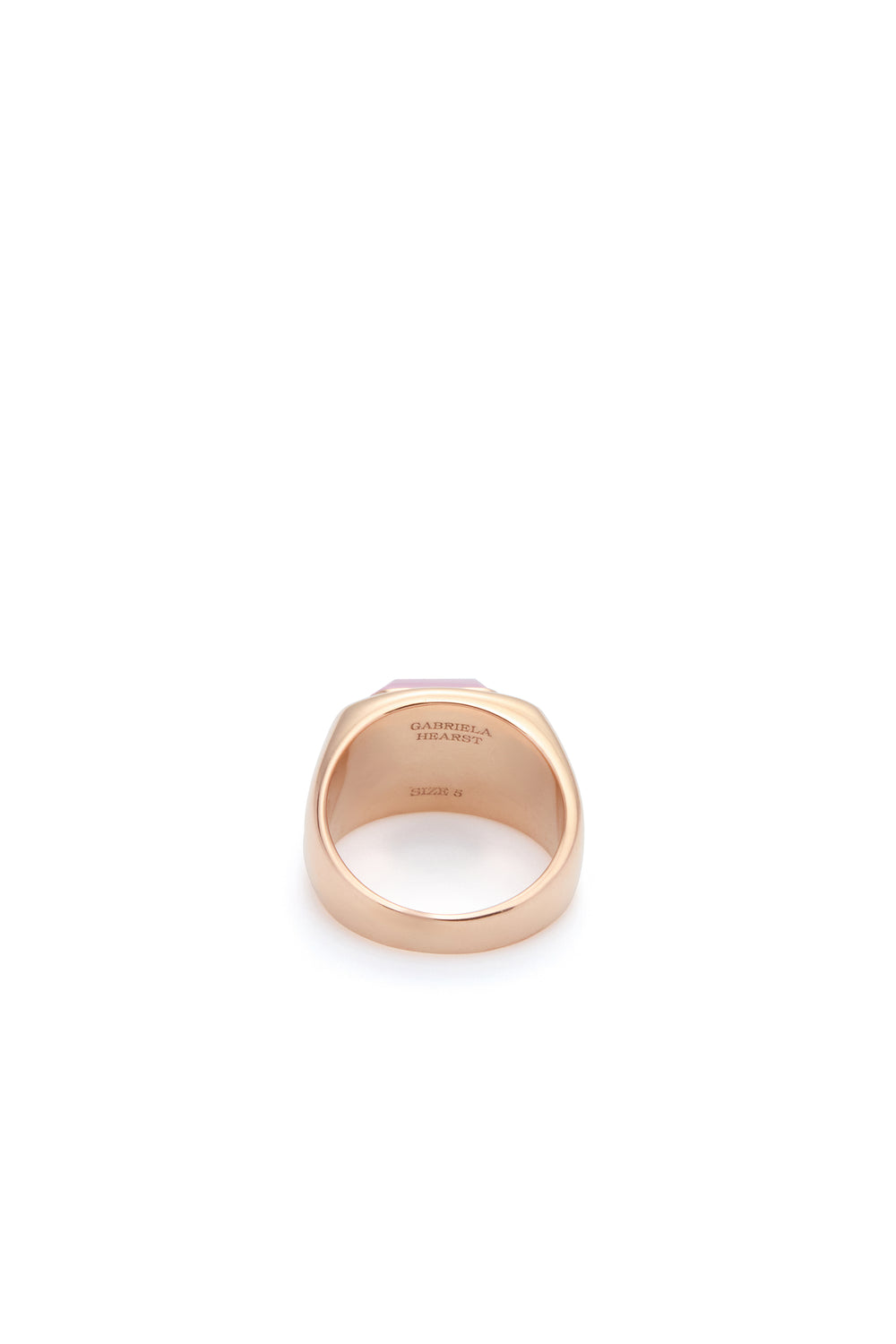 Large Ring in 18K Rose Gold & Rose Quartz Stone
