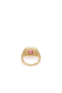 Large Ring in 18K Yellow Gold & Tourmaline Stone