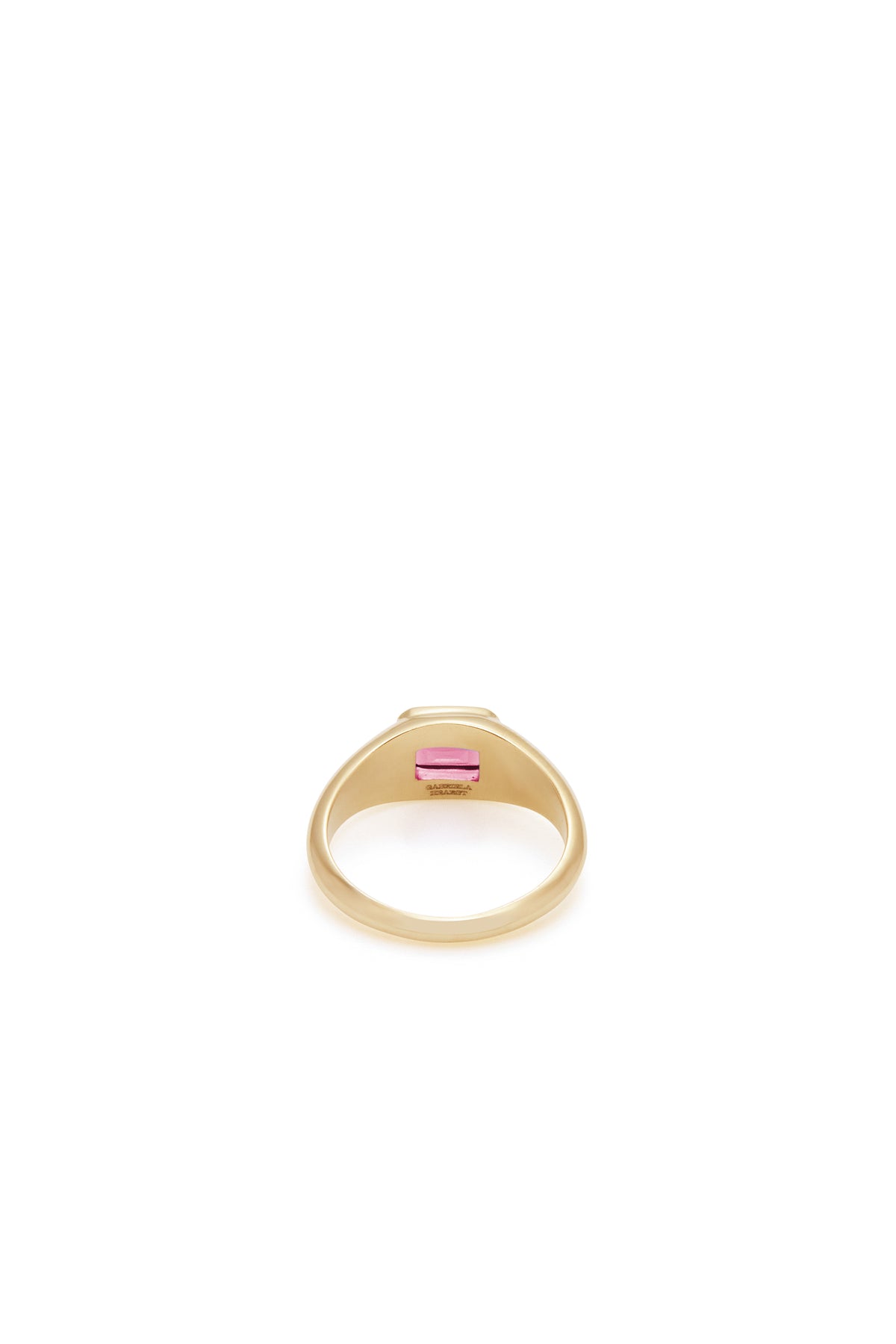 Small Ring in 18K Yellow Gold & Tourmaline Stone