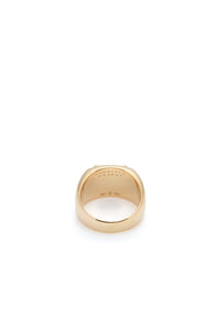 Large Ring in 18K Yellow Gold & Onyx