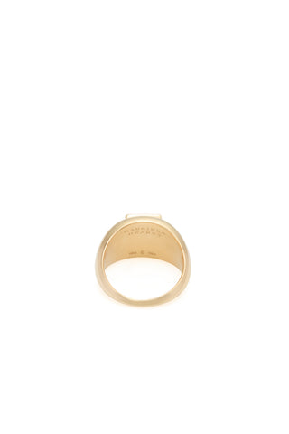 Yellow Gold Lapis Stone Ring - Interior Brand Detail | Gabriela Hearst