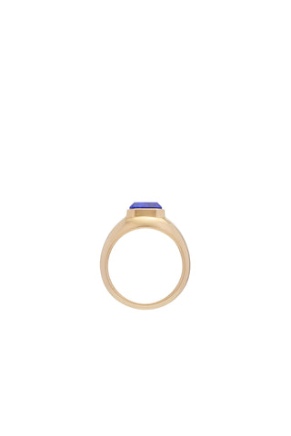 Small Lapis Ring - Side Profile View | Gabriela Hearst