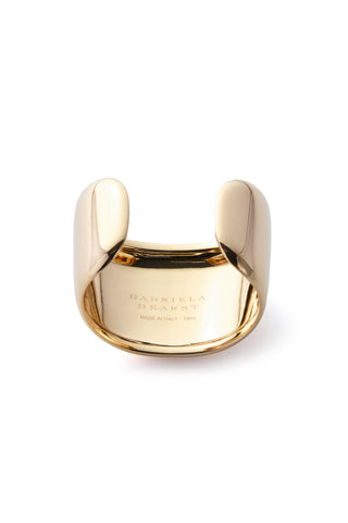 18K Yellow Gold Cuff Bracelet Interior Detail - Made In Italy | Gabriela Hearst