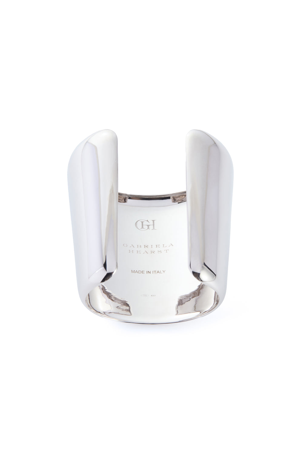 18Kホワイトゴールドのロングカフブレスレット