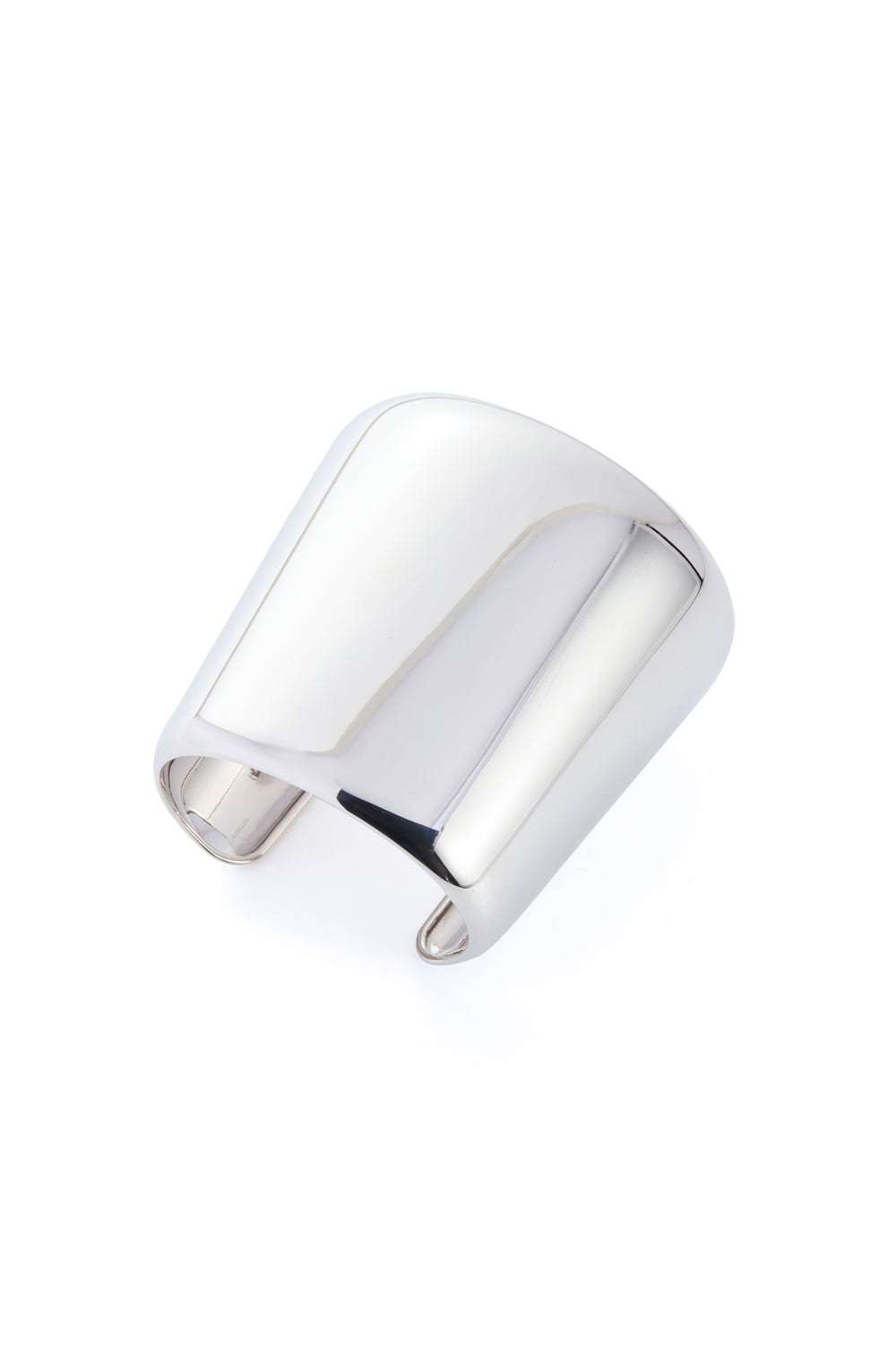 18Kホワイトゴールドのロングカフブレスレット