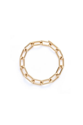 18K Yellow Gold Link Bracelet - Circular Flat Lay View | Gabriela Hearst