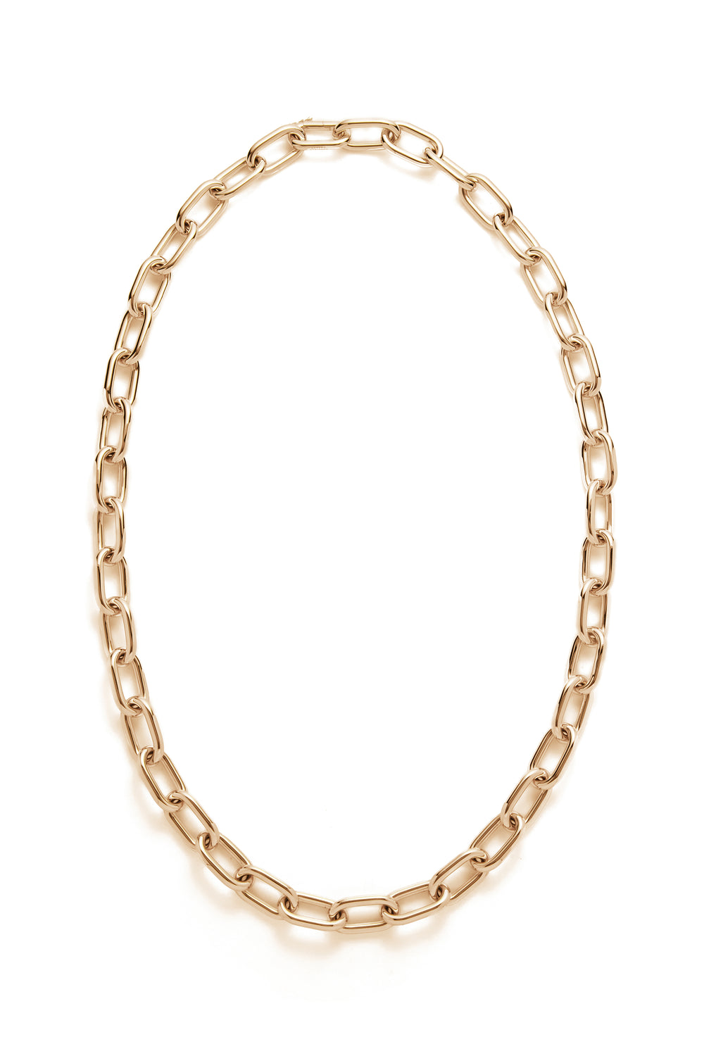 18Kイエローゴールドのミディアムリンクネックレス（クラシックリンク）