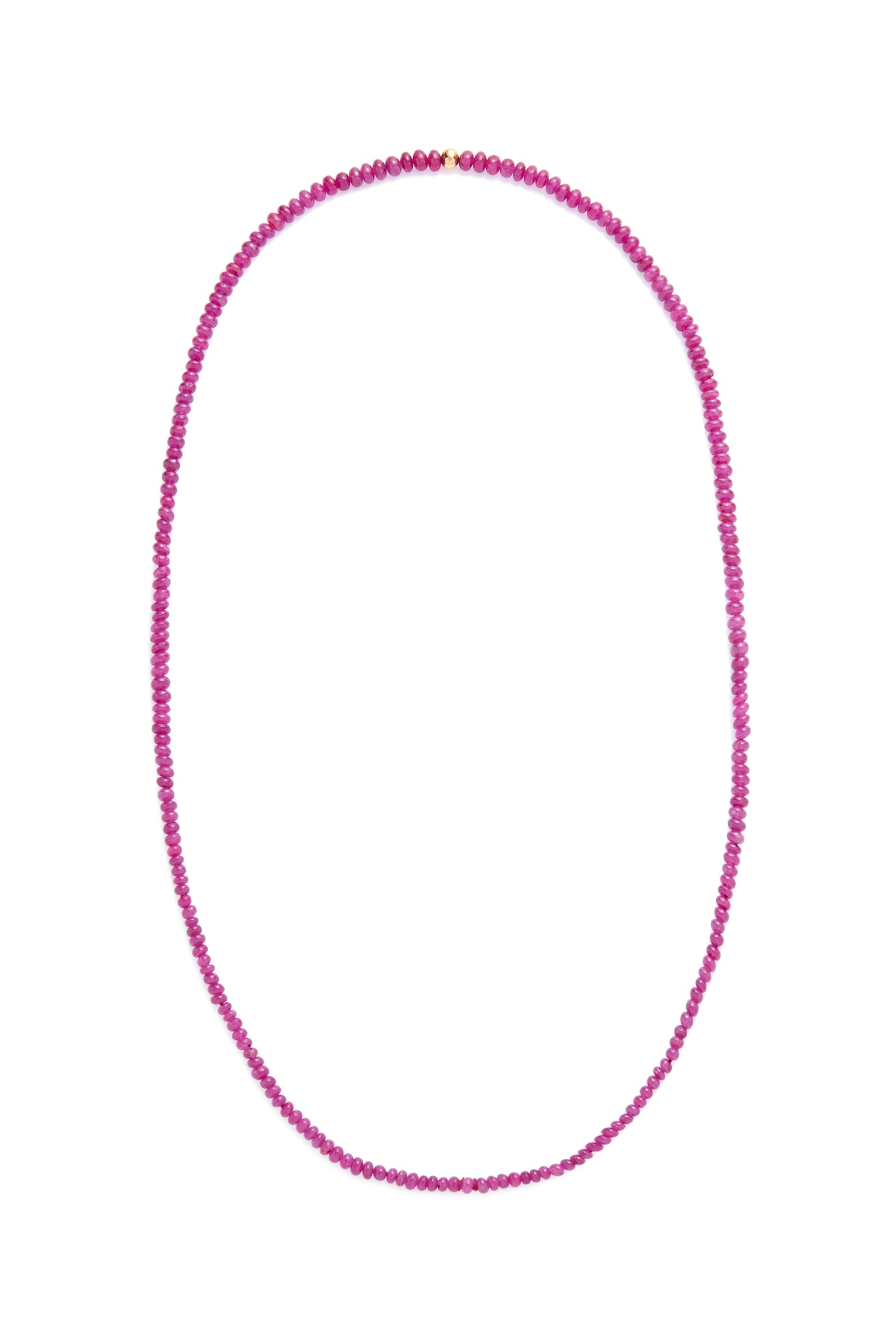Beaded Necklace in Ruby (Small Beads)
