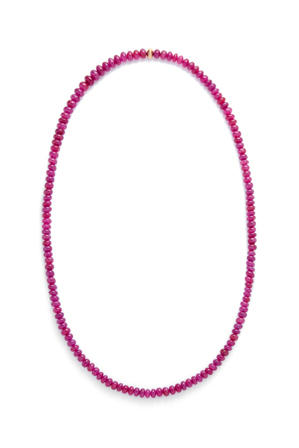 ルビービーズネックレス（大粒ビーズ）