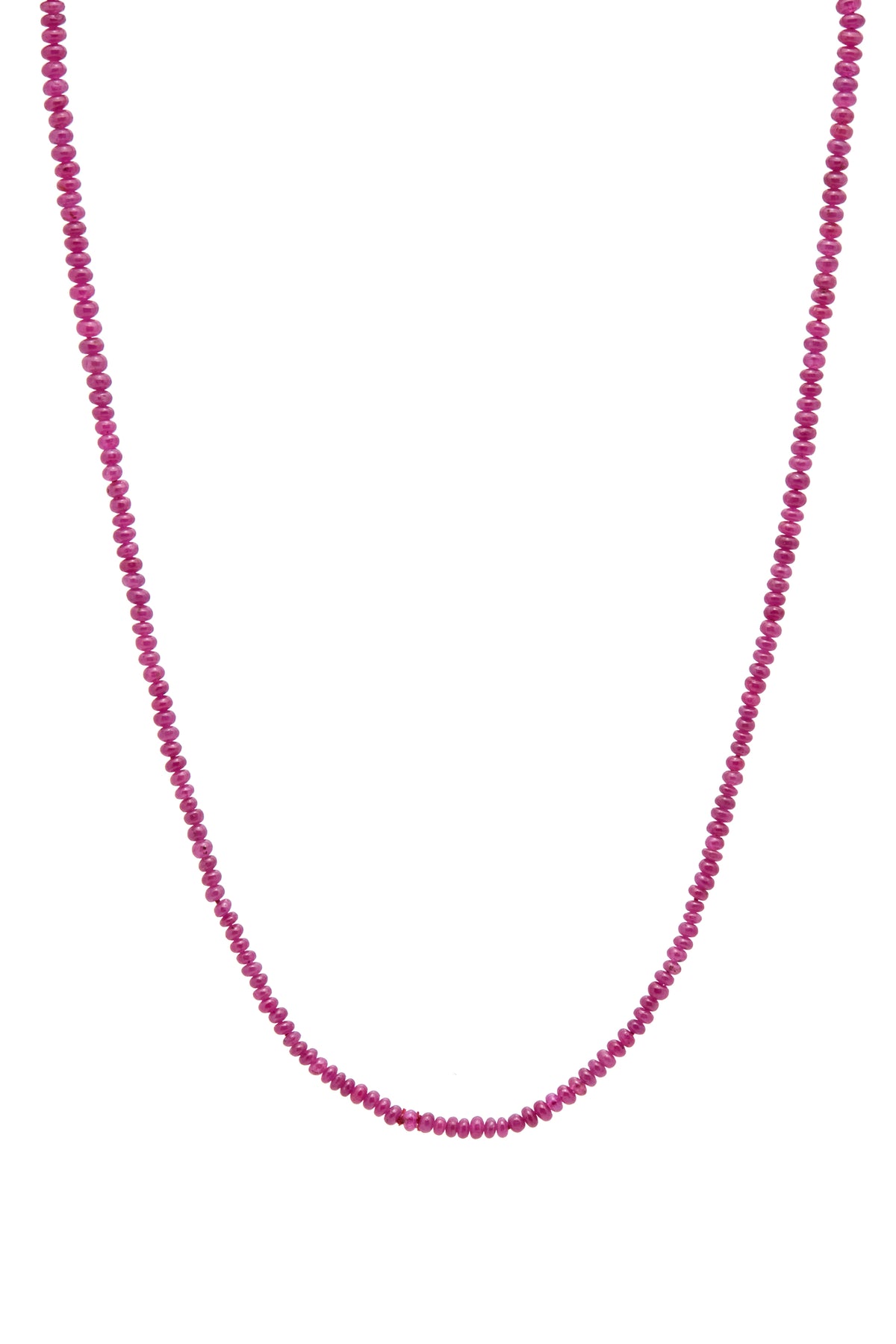 Beaded Necklace in Ruby (Small Beads)