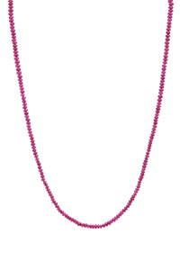 Beaded Necklace in Ruby (Small Beads)