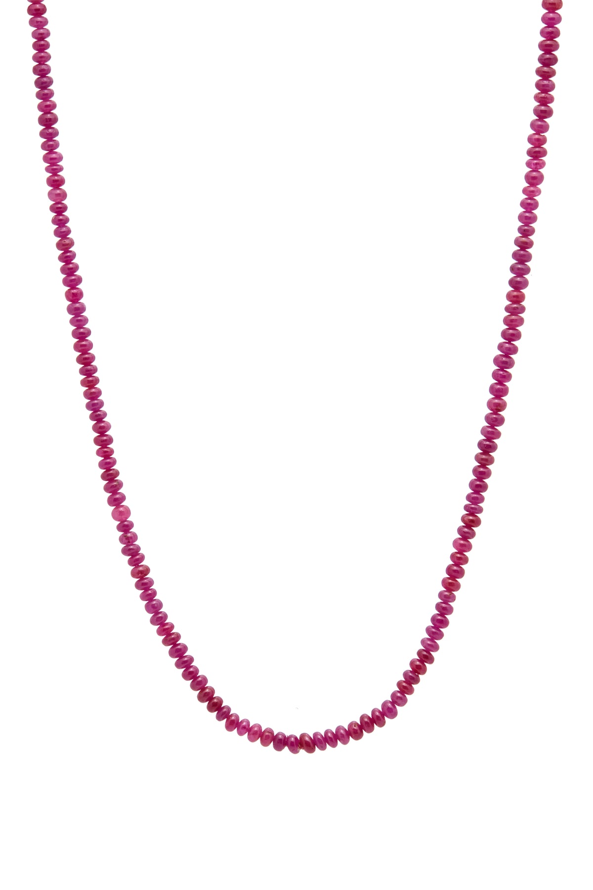 Beaded Necklace in Ruby (Medium Beads)