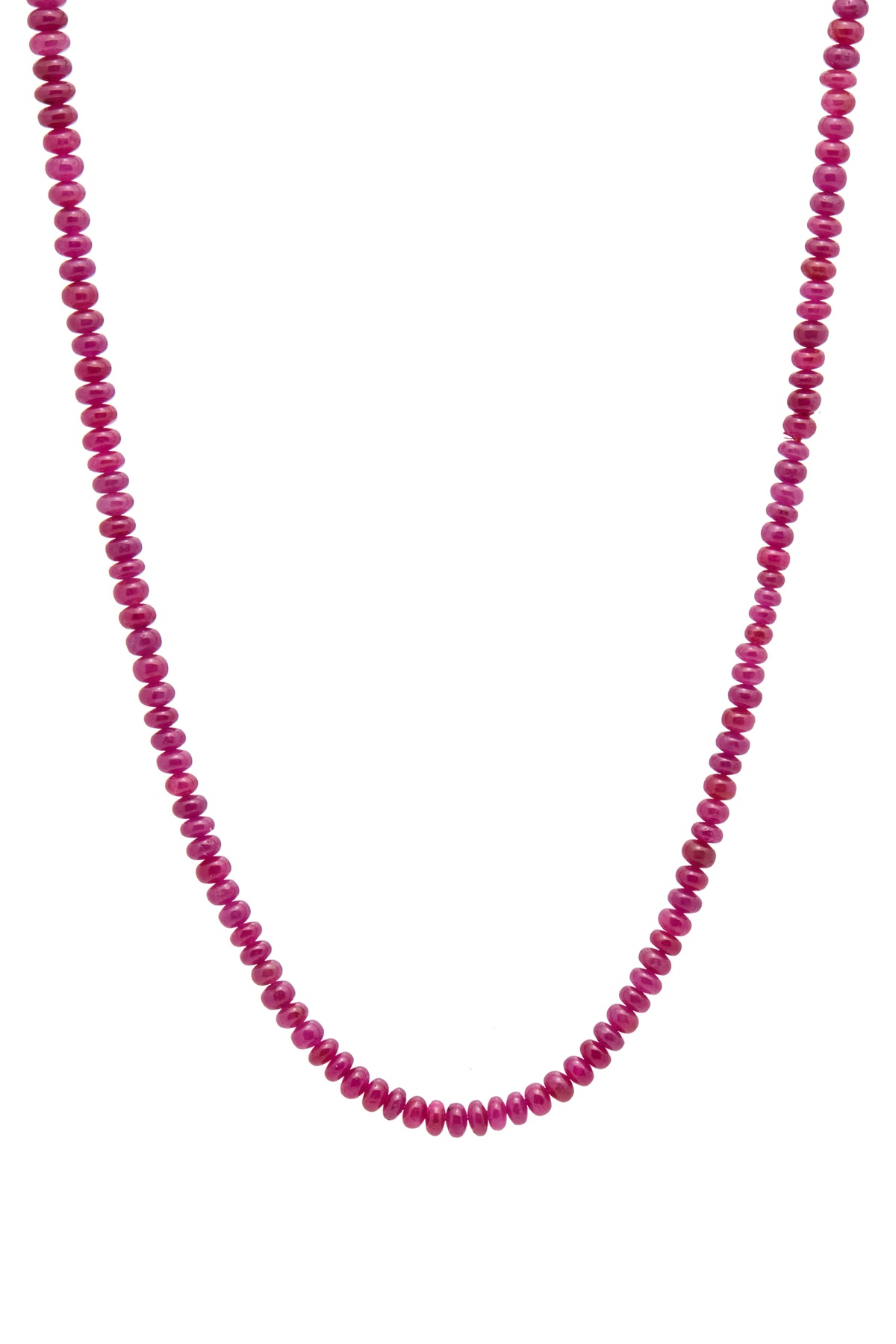 Beaded Necklace in Ruby (Large Beads)