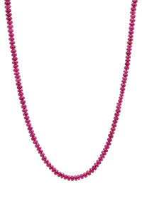 Beaded Necklace in Ruby (Large Beads)