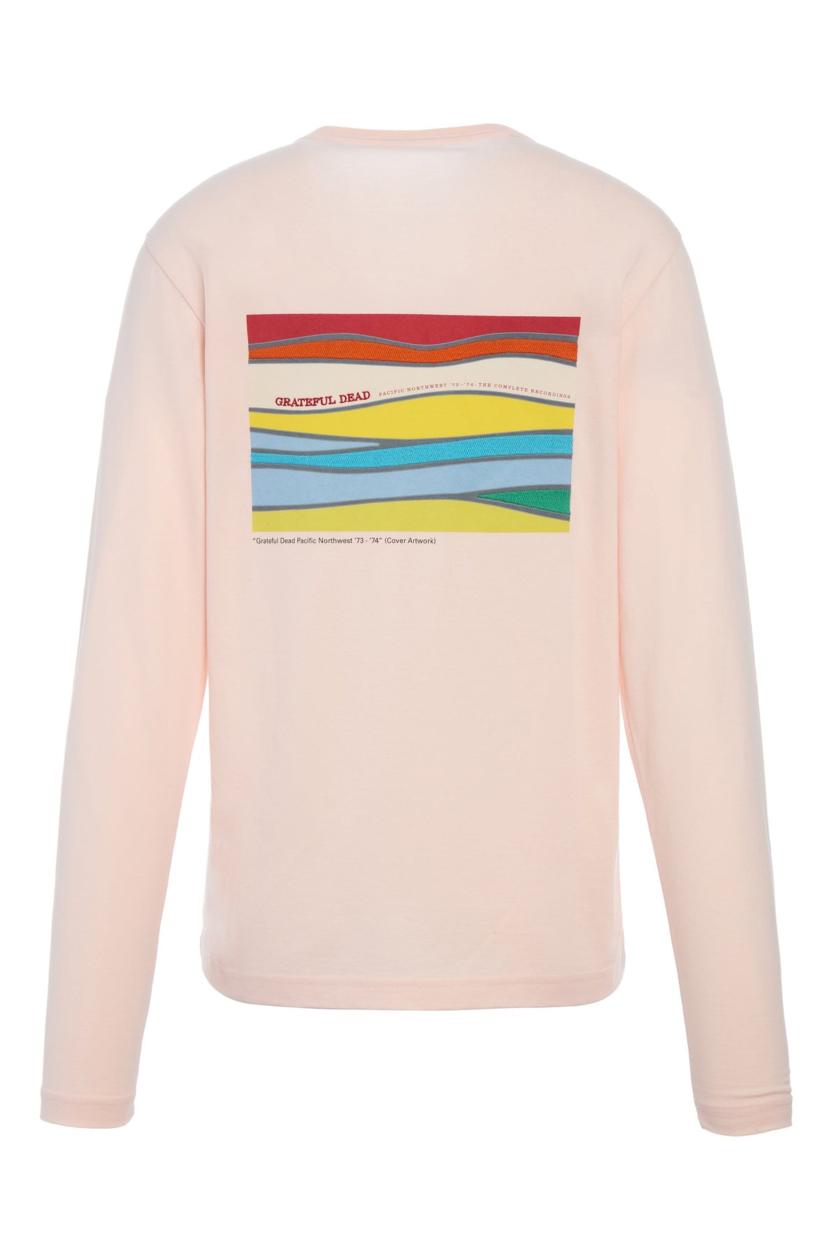 Combe Long Sleeve T-Shirt in Pale Blush Fine Cotton Jersey