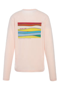 Combe Long Sleeve T-Shirt in Pale Blush Fine Cotton Jersey