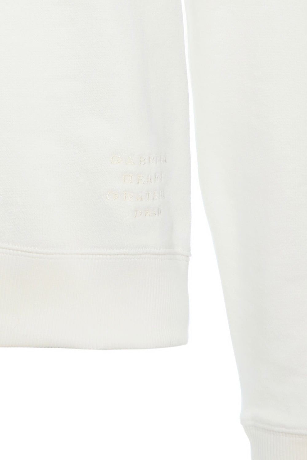 Royston Sweatshirt in White Fine Cotton