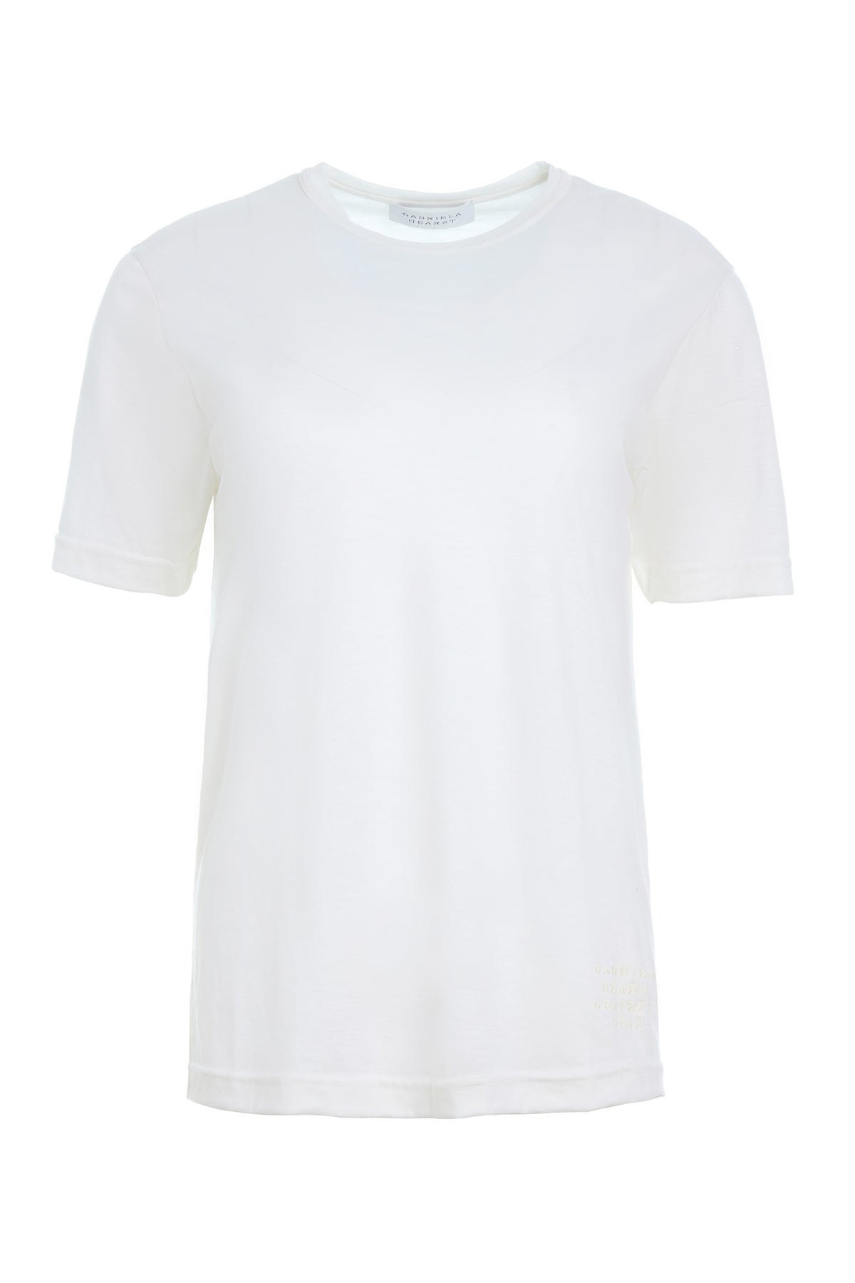 Bandeira T-Shirt in Ivory Cashmere Jersey