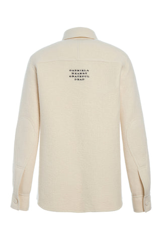 Ivory Cashmere John Austin Shirt - Back View with Grateful Dead Logo | Gabriela Hearst