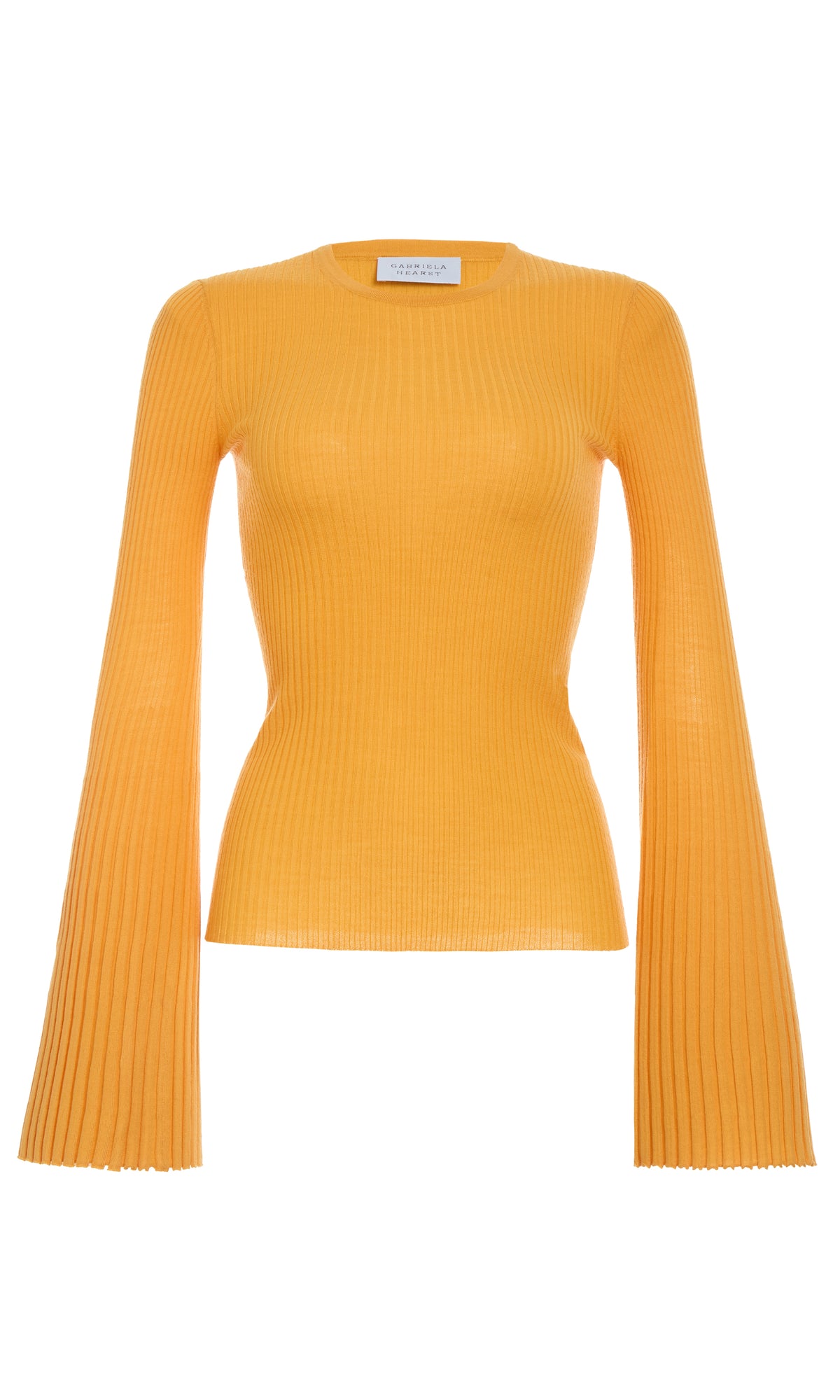 Soraya Knit Sweater in Yellow Merino Wool