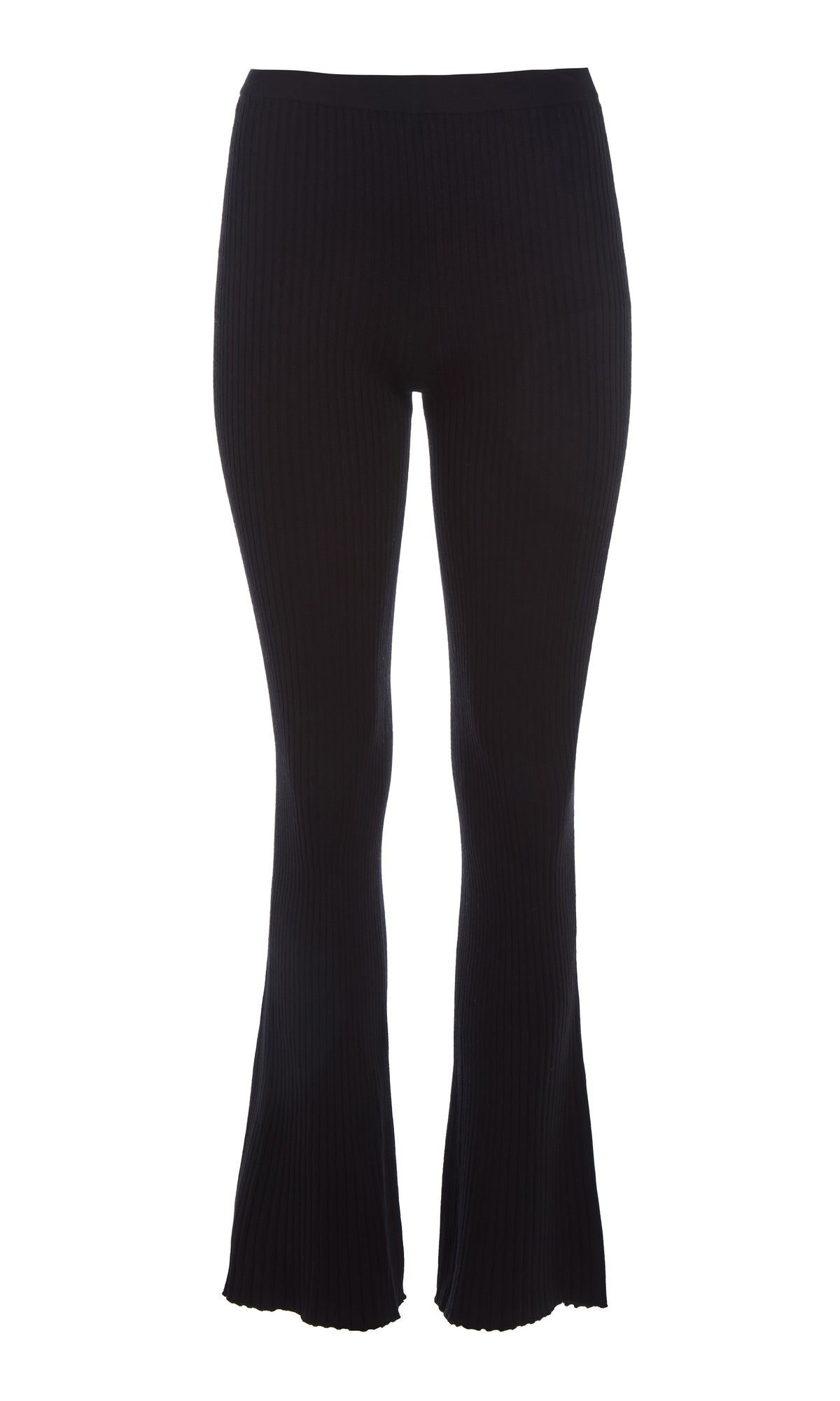 Alicia Knit Pant in Black Merino Wool