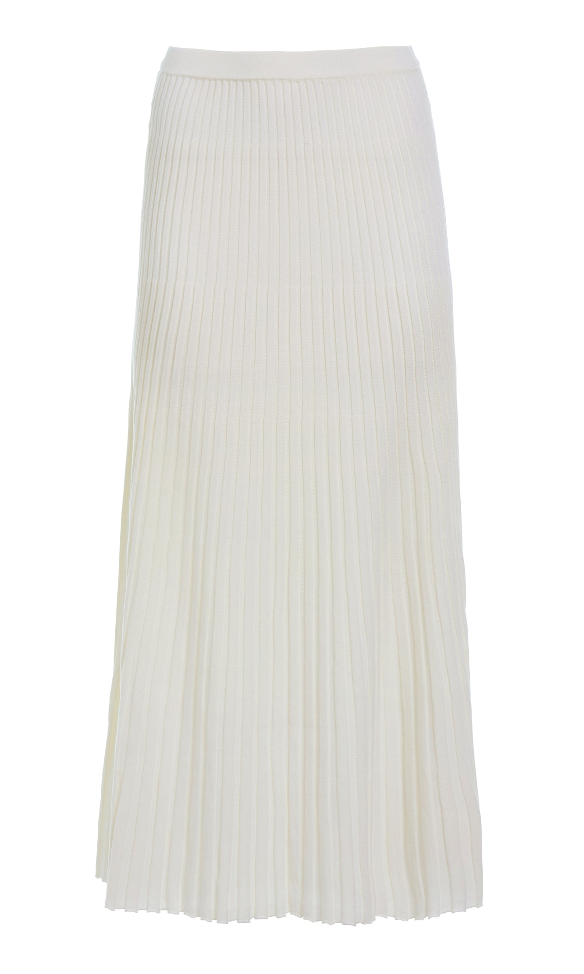 Aurora Knit Skirt in Ivory Merino Wool