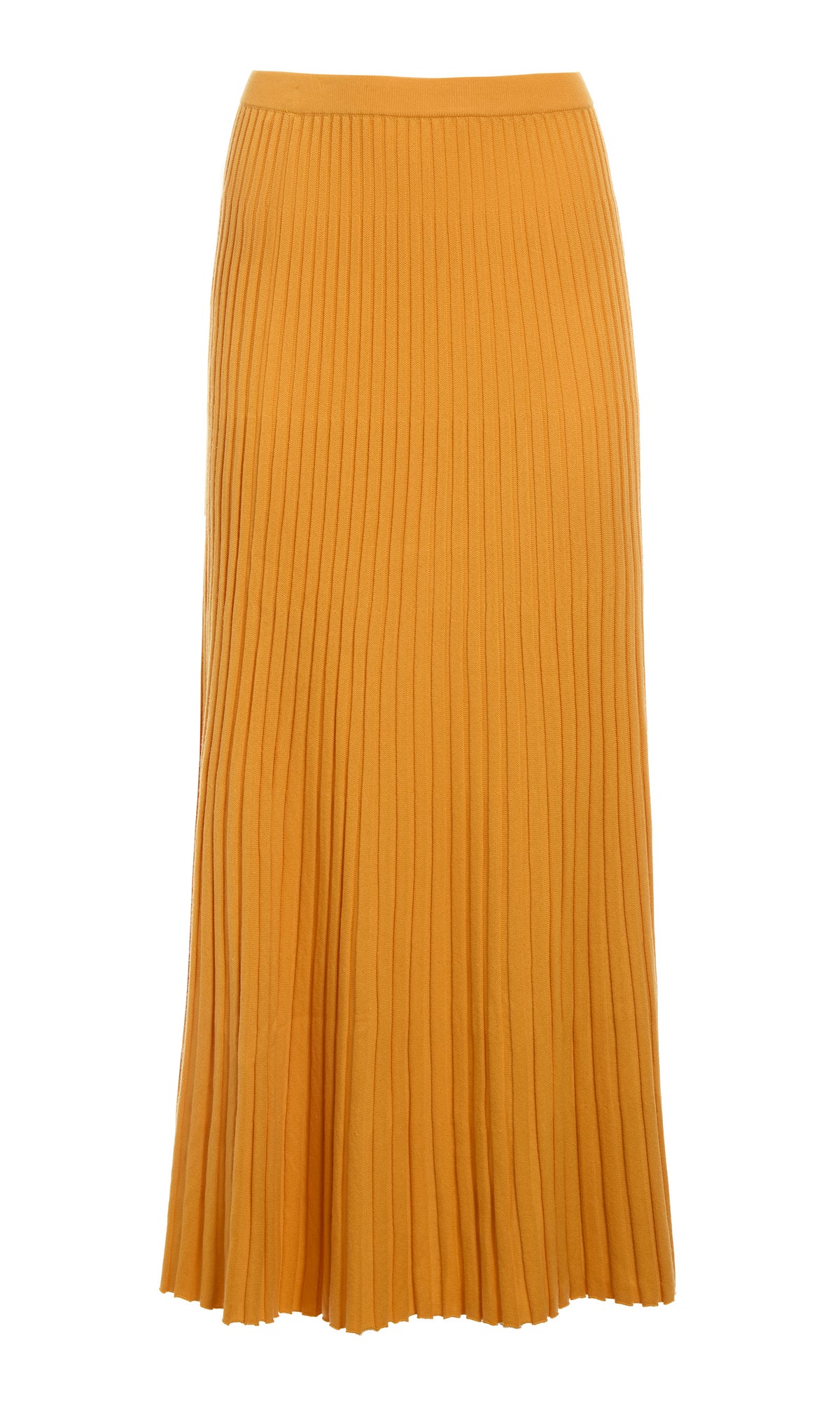 Gabriela Hearst Aurora Knit Maxi Skirt in Yellow Merino Wool Yellow S Skirts