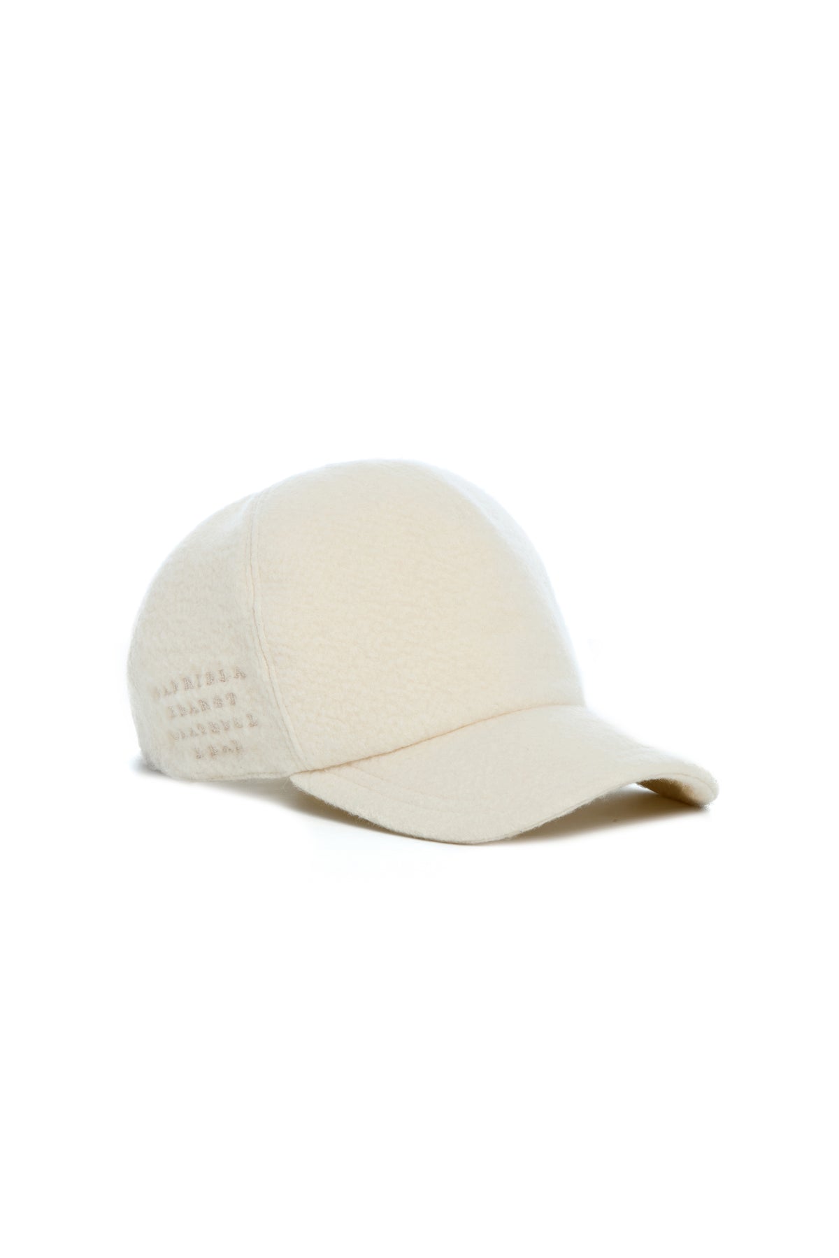 Zed Baseball Hat in Ivory Double-Face Recycled Cashmere Felt