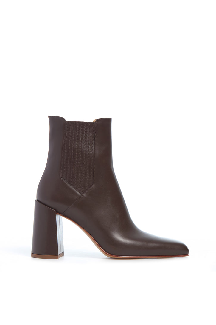 Luke High Heel Boot in Chocolate Leather