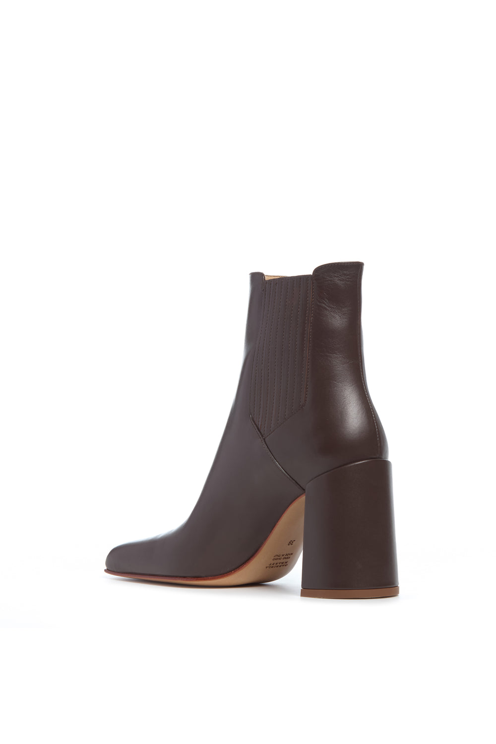Luke High Heel Ankle Boot in Chocolate Leather