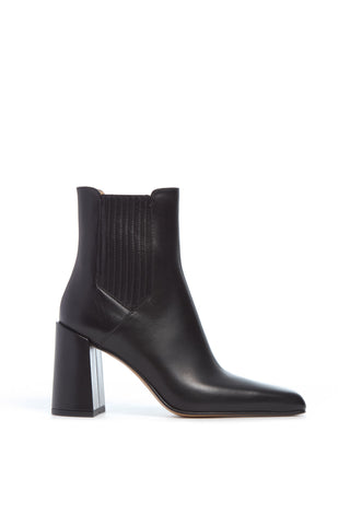 Black Calf Leather Luke High Heel Ankle Boot - Side View | Gabriela Hearst