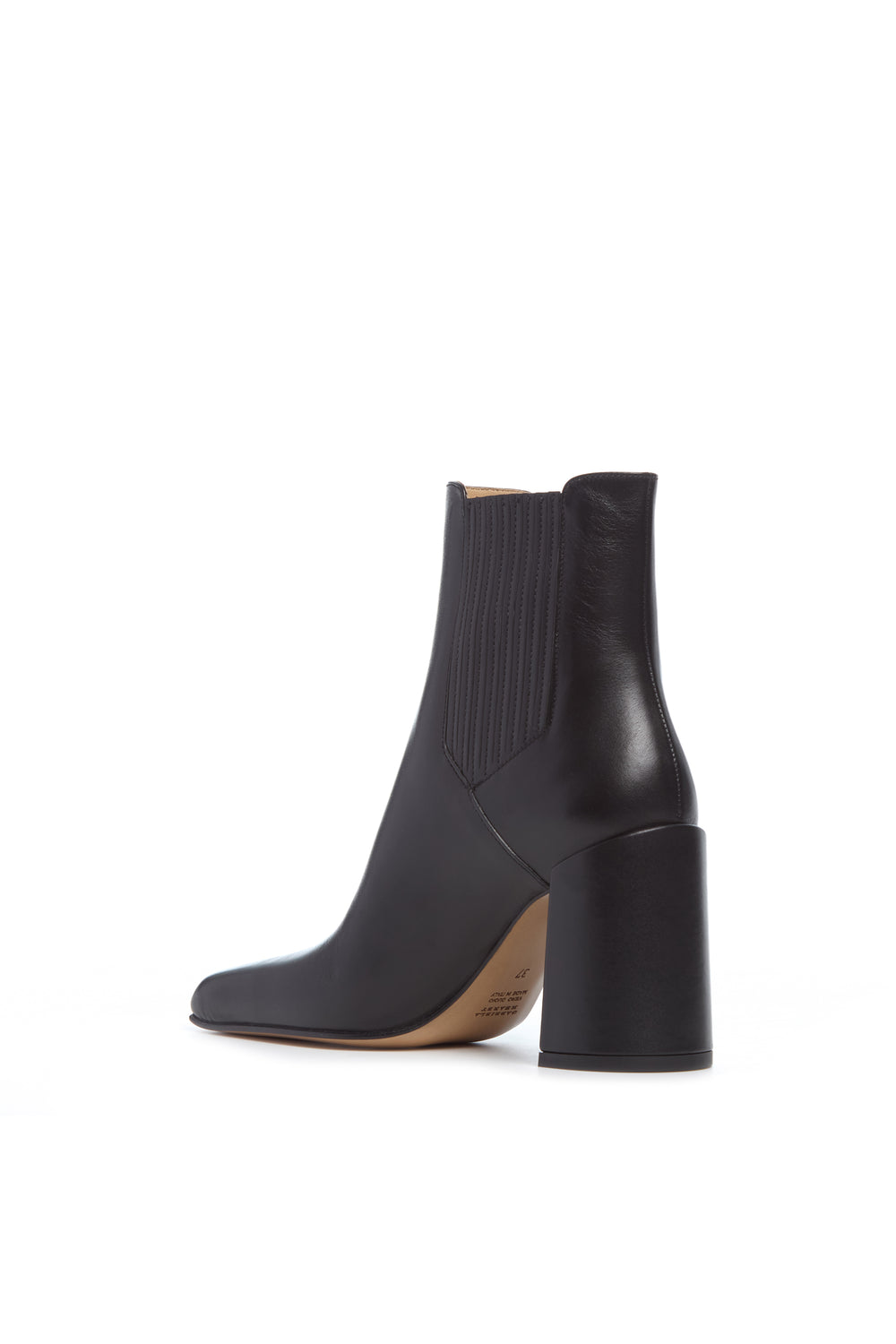 Luke High Heel Ankle Boot in Black Leather