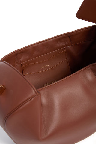 Cognac Nina Bag - Interior View with Card Slots and Leather Lining | Gabriela Hearst