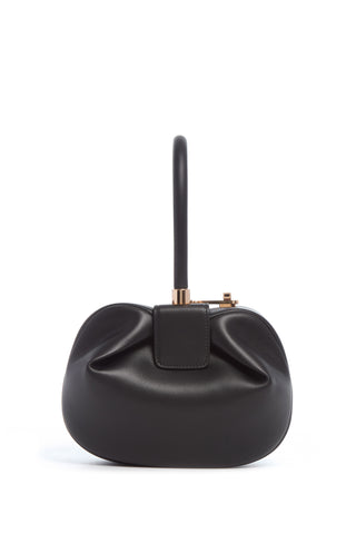 Black Nappa Leather Nina Bag with Top Handle - Front View | Gabriela Hearst
