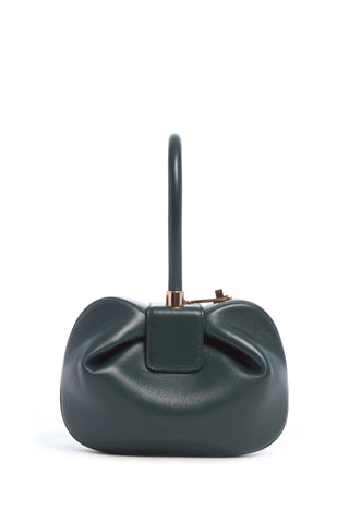 Forest Green Nappa Leather Nina Bag - Front View with Rose Gold Hardware | Gabriela Hearst