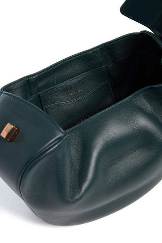 Forest Green Nappa Leather Nina Bag - Interior Detail | Gabriela Hearst