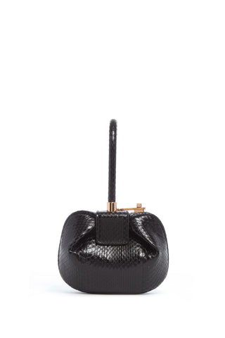 Black Snakeskin Demi Bag - Side Profile | Gabriela Hearst