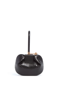 Demi Bag in Black Snakeskin