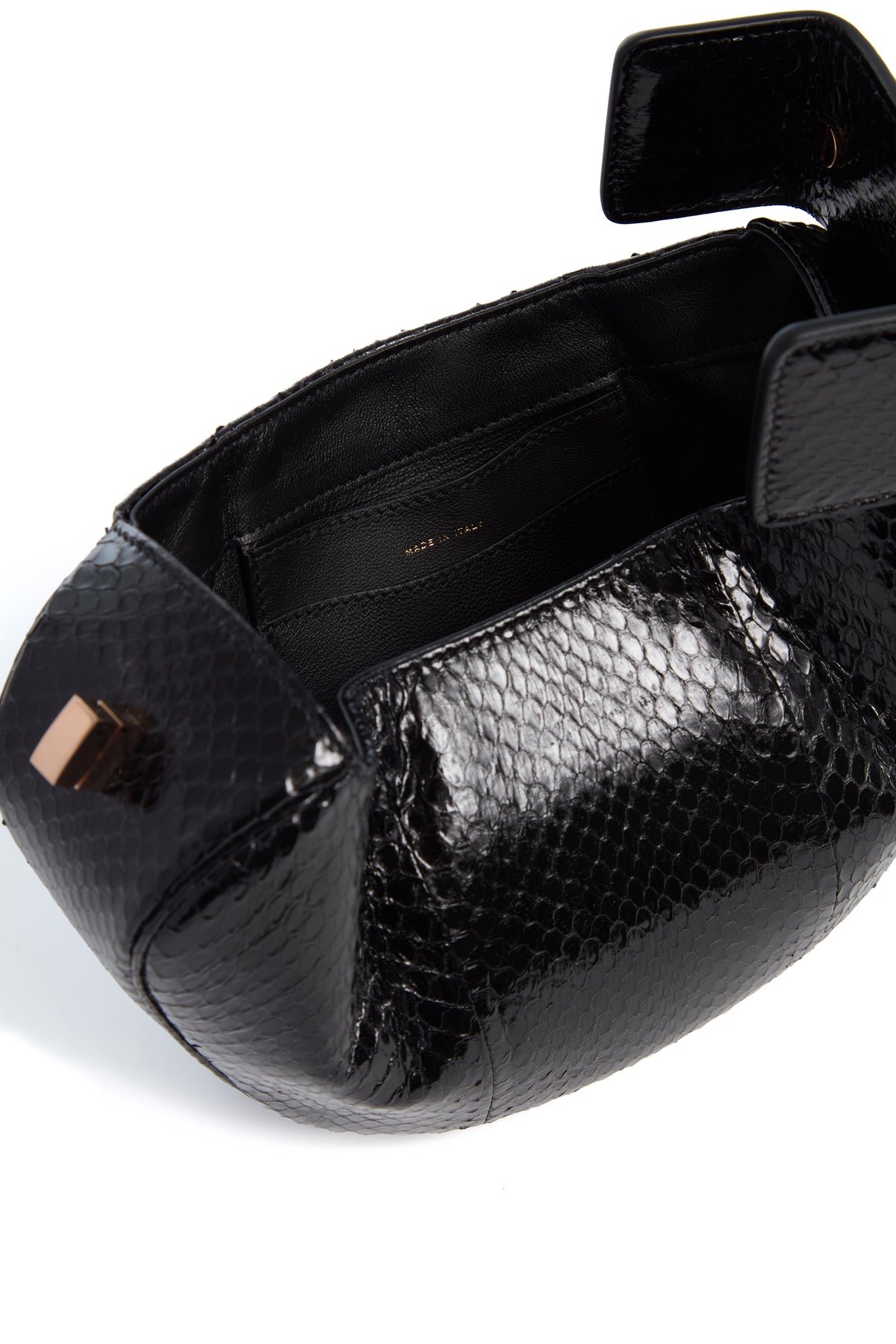 Demi Bag in Black Snakeskin