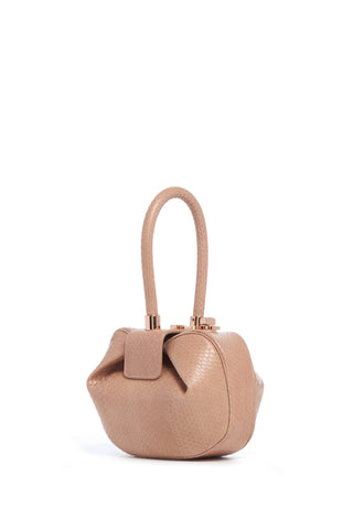 Nude Snakeskin Demi Bag with Rose Gold Hardware - Side View | Gabriela Hearst