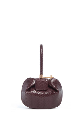 Bordeaux Snakeskin Demi Bag - Back View | Gabriela Hearst
