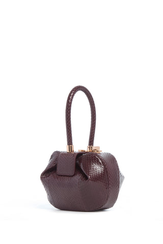 Bordeaux Snakeskin Demi Bag - Side View | Gabriela Hearst